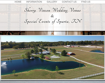 Sherry Vinson Wedding Venue Website